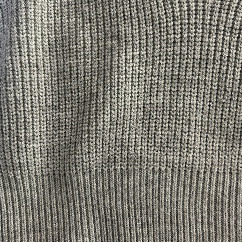 WAYF Gray Ribbed Knit Cropped Sweater - Picture 3 of 6